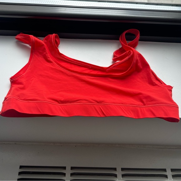 SKIMS Jelly Sheer Scoop-Neck Stretch-Woven Bra in Poppy - Picture 4 of 7